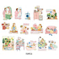 Etori Life 15PCs Living Alone Girls Home Daily Pet Paster Stay at Home Cooking Cat Petting Notebook Goo Card Collage Material Laptop, Handbag, Diary, Pencil Box, Pen Holder, Family Plan Book, Notepad, Postcard and Envelope, Helmet, Bicycle