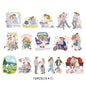 Etori Life 15Pcs Gentle Illustration Love Partner Set Stickers Phone Case Skateboard Tablet Diy Decorative Sticker Suitable for Laptop, Handbag, Album, Diary, Pencil Box, Pen Holder, Helmet, Bicycle, Family Plan, Notepad, handmade Scrapbooking Supplies