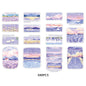 Etori Life 30PCs Purple Lavender Landscape Hand Ledger Sticker Dream Healing Series DIY Decorative Stickers Suitable for Laptop, Luggage, Water Bottle, Guitar, Photo Album, Handmade Scrapbooking Supplies, Room Decoration, Office Decoration Accessories