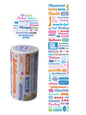etori life 75mmX3m字言字语系列 盐系英文字母数字图案胶带DIY装饰笔记本电脑,手机壳,水瓶,行李箱,手工剪贴薄,派对贴纸,学生文具,儿童贴纸,涂鸦贴纸