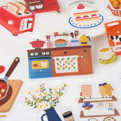 Etori Life Light Up Daily Set 30pcs Korean Ins Style Casual Characters Matching Life Objects DIY Laptop Collage Decorative Stickers, Mobile Phone Stickers, Bags, Office Decoration Accessories, Birthday Gifts, Children's Stickers, Waterproof Stickers