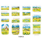 Etori Life 30PCs Spring Rape Flower Pastoral Stickers Landscape Notebook Collage Landscaping Material Suitable for DIY Production, Laptop, Skateboard, Luggage, Guitar, Photo Album, Handmade Scrapbooking Supplies, Room Decoration, Birthday and Holiday