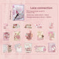 Etori Life Fragment Ensemble Series 15PCs Retro Literary Collage Pet Stickers Old Newspaper Lace Plant Dead Wood Gas Mark Fabric Journal Decoration Material Used for Laptop, Mobile Phone Stickers, Office Decoration Accessories, Handmade Scrapbooking
