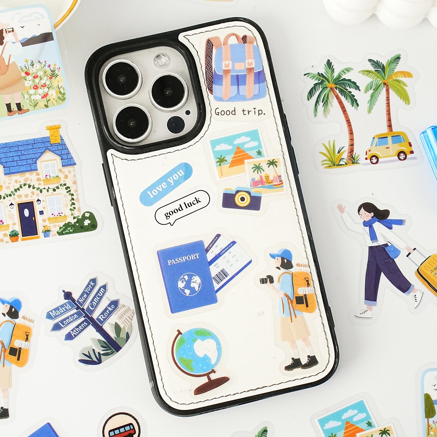 Etori Life Light Up Daily Set 30pcs Korean Ins Style Casual Characters Matching Life Objects DIY Laptop Collage Decorative Stickers, Mobile Phone Stickers, Bags, Office Decoration Accessories, Birthday Gifts, Children's Stickers, Waterproof Stickers