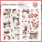 Etori Life 10cm * 2M Four-Hour Good Scenery Combination Ancient Style Window Cover Floral Tape Gentle Four Seasons Courtyard Journal Decorative Stickers for Children Paper Gift Bag, Laptop, Mobile Phone Stickers, Room Decoration