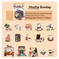 Etori Life Light Up Daily Set 30pcs Korean Ins Style Casual Characters Matching Life Objects DIY Laptop Collage Decorative Stickers, Mobile Phone Stickers, Bags, Office Decoration Accessories, Birthday Gifts, Children's Stickers, Waterproof Stickers