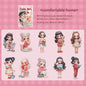 Etori Life Cute Combination Cute Girl Adorable Girl's Casual Stickers Multi-Scene Q Version Doll Hand Account Decorative Pet Stickers for Laptop, Phone Case, Luggage, Photo Album, Children Paper Gift Bag, Room Decoration