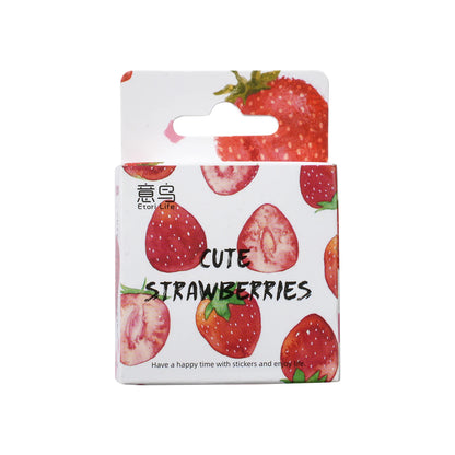 46pcs Strawberry Pattern Small Fresh Creative Stickers for DIY Notebook, Water Bottle, Luggage, Back To School Season Stickers