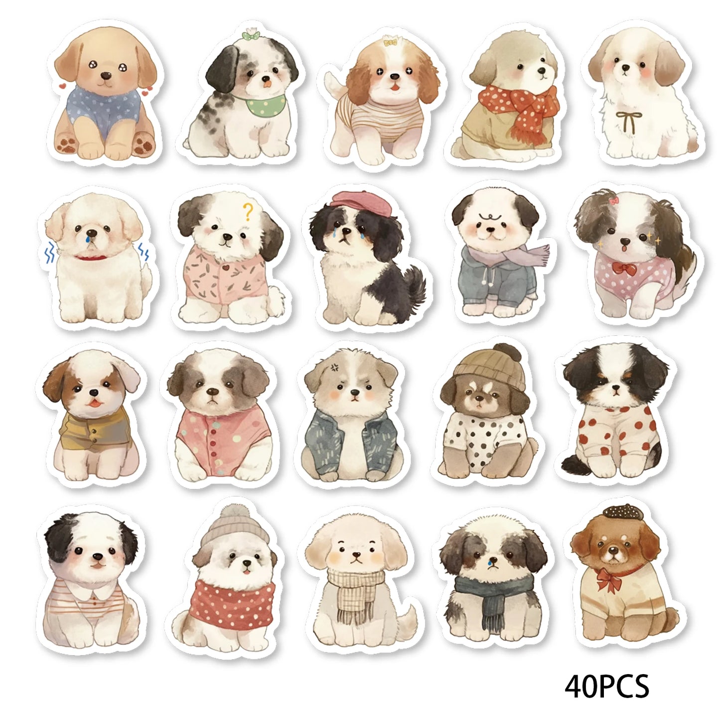 40pcs Cute Animal House Sticker Set for Laptops, Water Bottles, Suitcases, Phone Cases, Scrapbooking Crafts, Kids Stickers