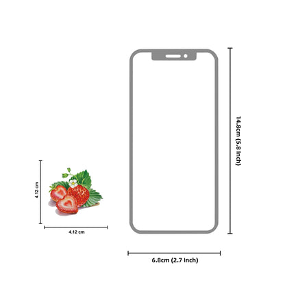 46pcs Strawberry Pattern Small Fresh Creative Stickers for DIY Notebook, Water Bottle, Luggage, Back To School Season Stickers