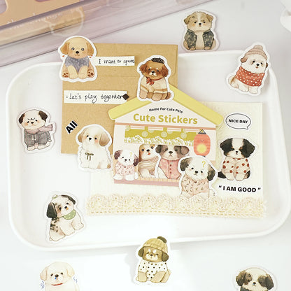 40pcs Cute Animal House Sticker Set for Laptops, Water Bottles, Suitcases, Phone Cases, Scrapbooking Crafts, Kids Stickers