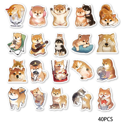 40pcs Cute Animal House Sticker Set for Laptops, Water Bottles, Suitcases, Phone Cases, Scrapbooking Crafts, Kids Stickers