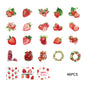 46pcs Strawberry Pattern Small Fresh Creative Stickers for DIY Notebook, Water Bottle, Luggage, Back To School Season Stickers