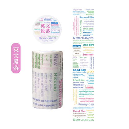 etori life 75mmX3m字言字语系列 盐系英文字母数字图案胶带DIY装饰笔记本电脑,手机壳,水瓶,行李箱,手工剪贴薄,派对贴纸,学生文具,儿童贴纸,涂鸦贴纸