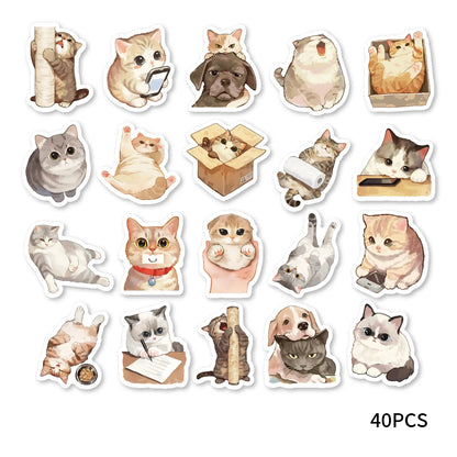 40pcs Cute Animal House Sticker Set for Laptops, Water Bottles, Suitcases, Phone Cases, Scrapbooking Crafts, Kids Stickers