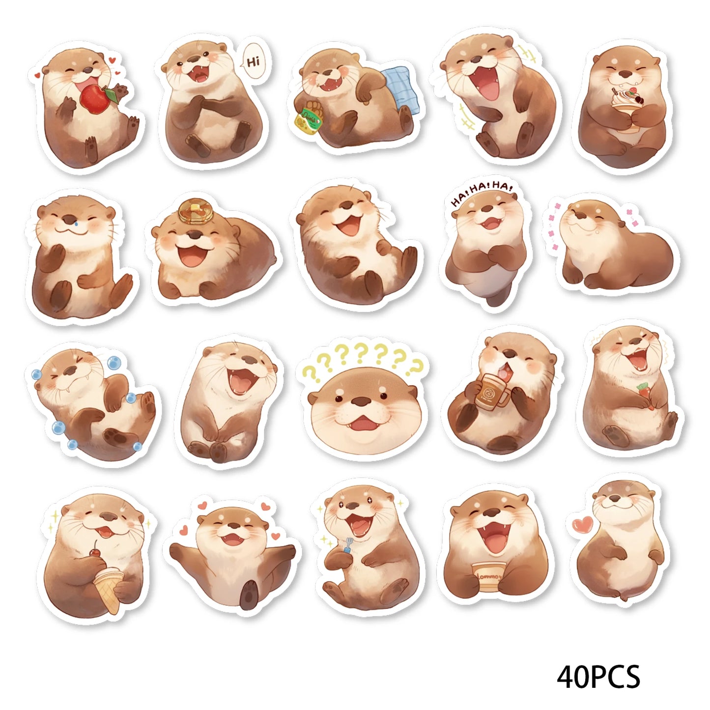 40pcs Cute Animal House Sticker Set for Laptops, Water Bottles, Suitcases, Phone Cases, Scrapbooking Crafts, Kids Stickers