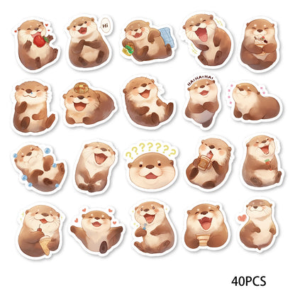40pcs Cute Animal House Sticker Set for Laptops, Water Bottles, Suitcases, Phone Cases, Scrapbooking Crafts, Kids Stickers