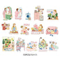 Etori Life 15PCs Living Alone Girls Home Daily Pet Paster Stay at Home Cooking Cat Petting Notebook Goo Card Collage Material Laptop, Handbag, Diary, Pencil Box, Pen Holder, Family Plan Book, Notepad, Postcard and Envelope, Helmet, Bicycle