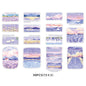 Etori Life 30PCs Purple Lavender Landscape Hand Ledger Sticker Dream Healing Series DIY Decorative Stickers Suitable for Laptop, Luggage, Water Bottle, Guitar, Photo Album, Handmade Scrapbooking Supplies, Room Decoration, Office Decoration Accessories