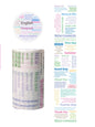 etori life 75mmX3m字言字语系列 盐系英文字母数字图案胶带DIY装饰笔记本电脑,手机壳,水瓶,行李箱,手工剪贴薄,派对贴纸,学生文具,儿童贴纸,涂鸦贴纸