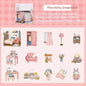 Etori Life Residence Ramble Set Soft and Adorable Small Animal Warm Home Life Scene Collage Hand Account Material Stickers for Laptop, Mobile Phone Stickers, Luggage, Photo Album, Room Decoration, Office Decoration Accessories
