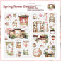 Etori Life 10cm * 2M Four-Hour Good Scenery Combination Ancient Style Window Cover Floral Tape Gentle Four Seasons Courtyard Journal Decorative Stickers for Children Paper Gift Bag, Laptop, Mobile Phone Stickers, Room Decoration