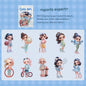 Etori Life Cute Combination Cute Girl Adorable Girl's Casual Stickers Multi-Scene Q Version Doll Hand Account Decorative Pet Stickers for Laptop, Phone Case, Luggage, Photo Album, Children Paper Gift Bag, Room Decoration